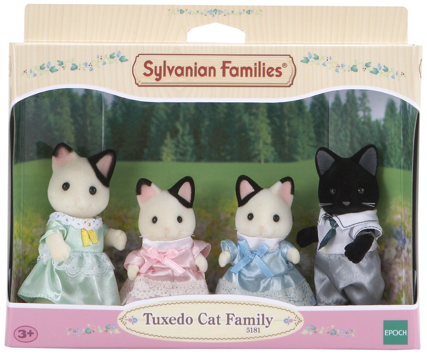 Sylvanian Families - Семья чёрно-белых котов  